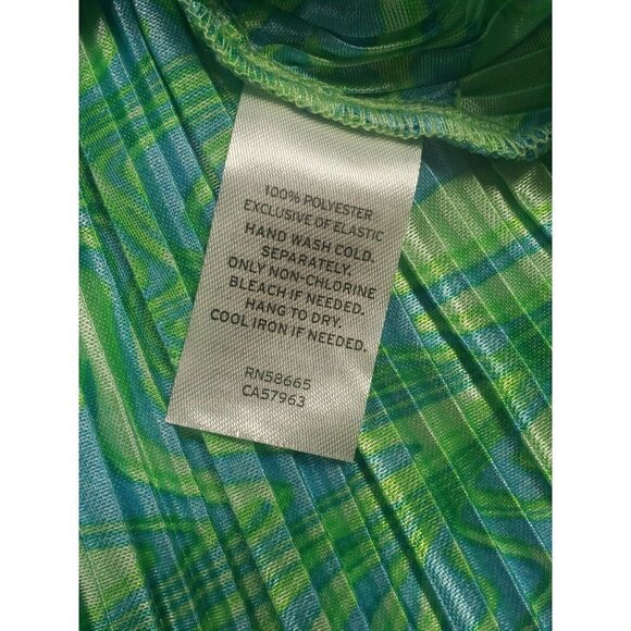 Nordstrom BP Womens Size 2X Green Blue Retro Vibes Crop Top - Picture 2 of 5